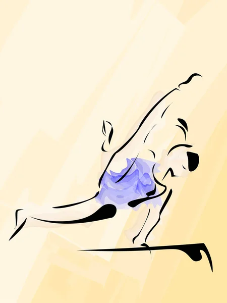Gymnastique aérobie — Image vectorielle