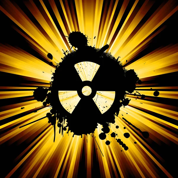 Grunge signe nucléaire — Image vectorielle