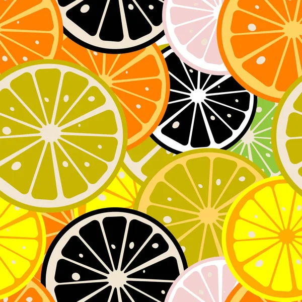 Lemon slices pattern — Stock Vector
