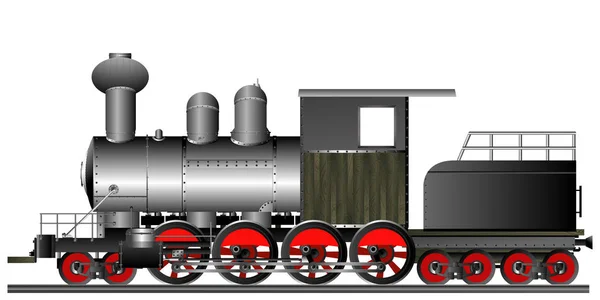 Starý styl lokomotiva — Stockový vektor