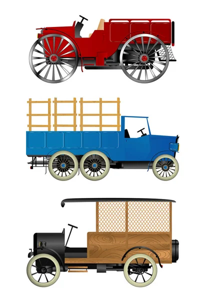 Camiones viejos — Vector de stock