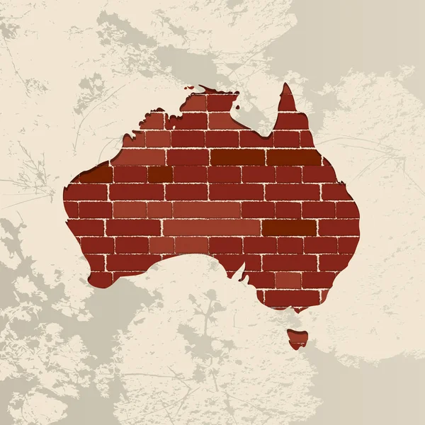 Mapa mural de Australia — Archivo Imágenes Vectoriales