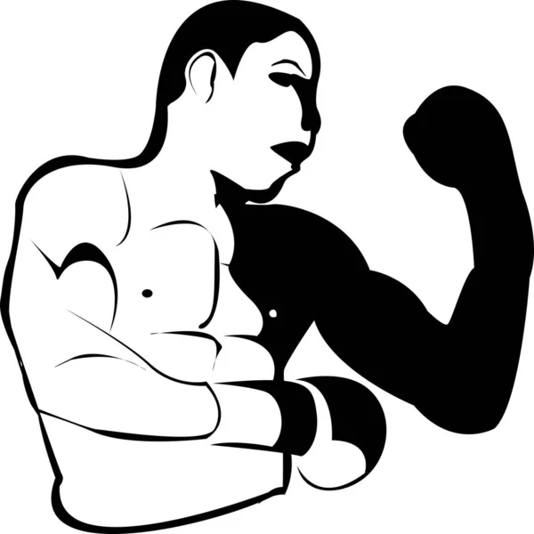 Boxeador — Vector de stock