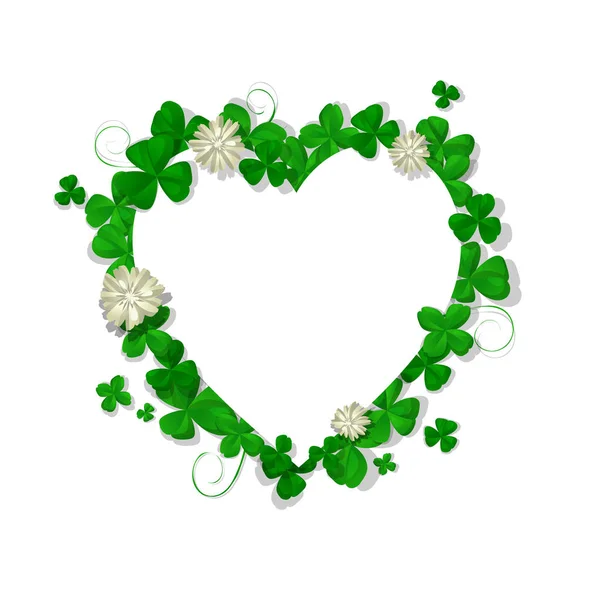 Saint Patricks Day heart frame — Stock Vector