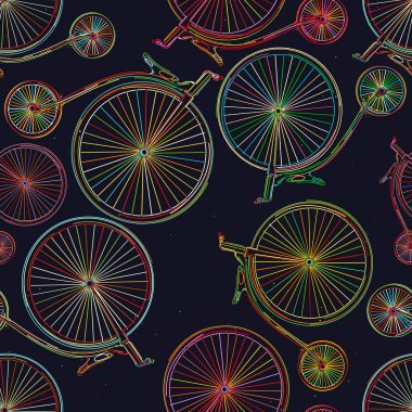 Vintage Bisiklet seamless modeli