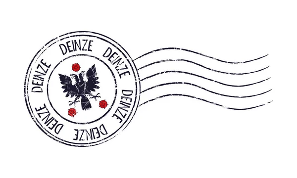 Deinze, Бельгія грандж поштова марка — стоковий вектор