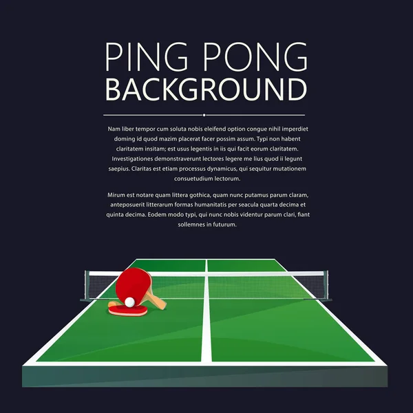 Ping Pong Carte Vectorielle Table Tennis — Image vectorielle