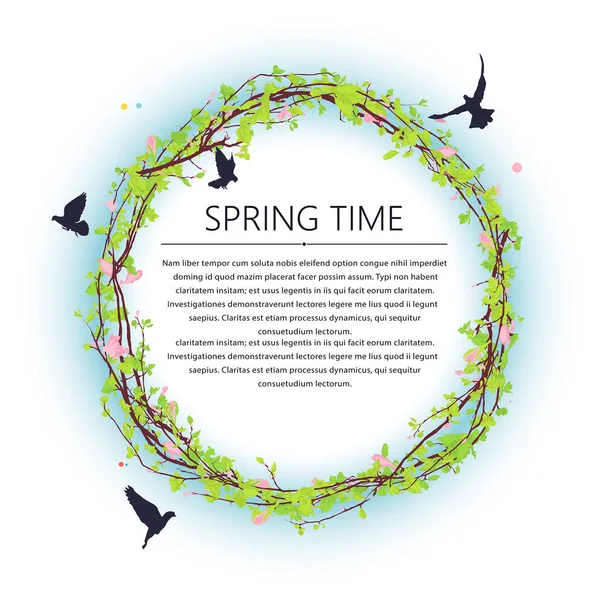 Spring time frame — Stock Vector