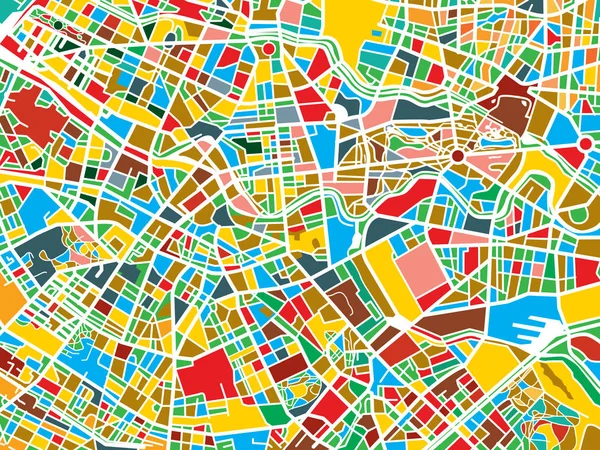 다채로운 도시지도 — 스톡 벡터