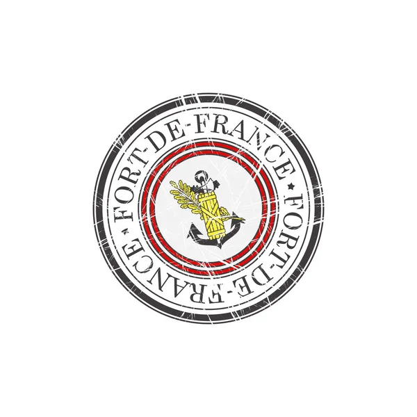 Sello de ciudad Fort de France — Vector de stock