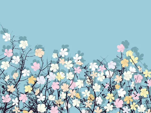 春季花卉卡 — 图库矢量图片
