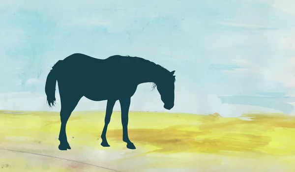 Pastel paard — Stockvector