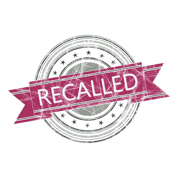 Recalled stamp — Stock Vector