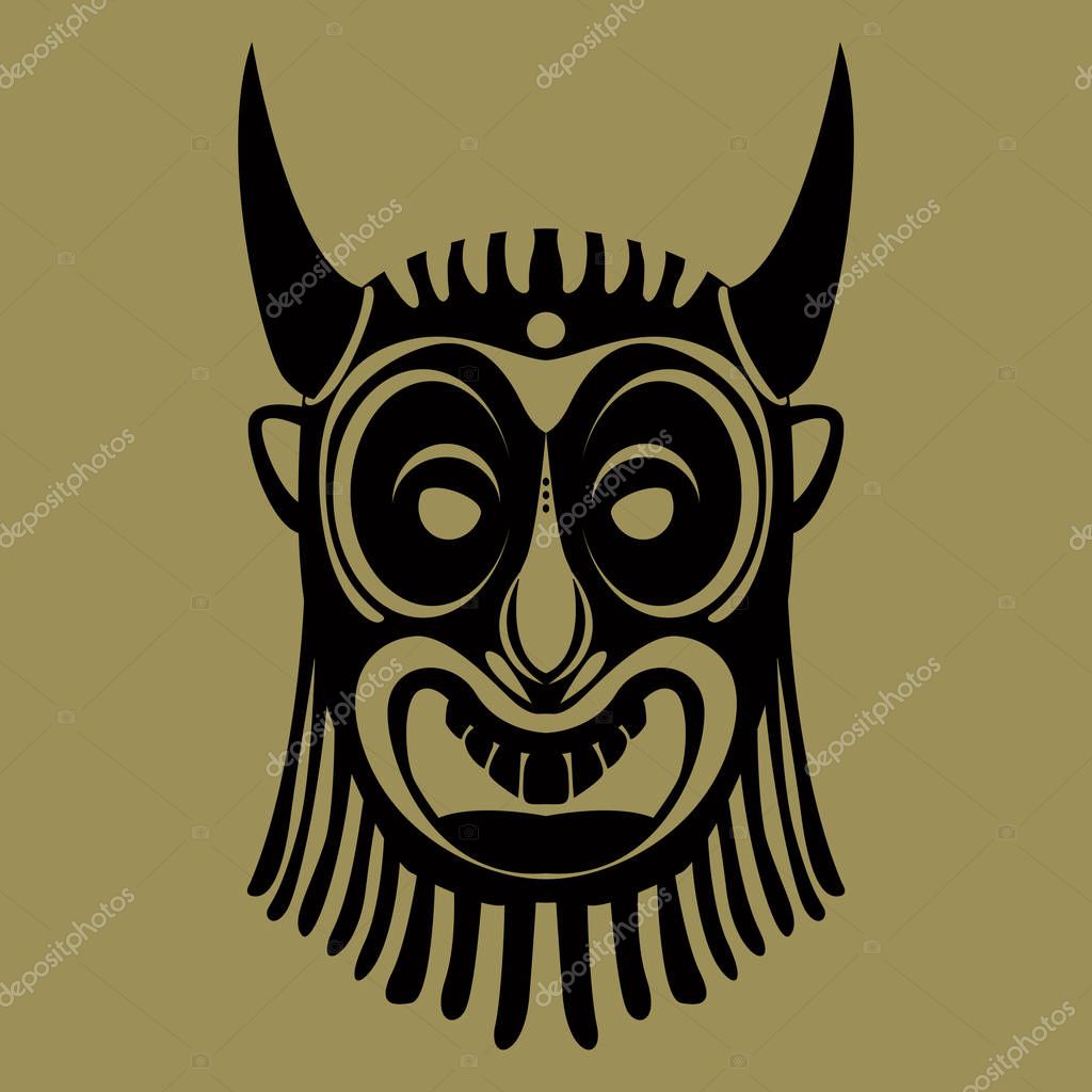 Tribal mask design, abstract art