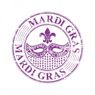 Vintage Mardi Gras damgası