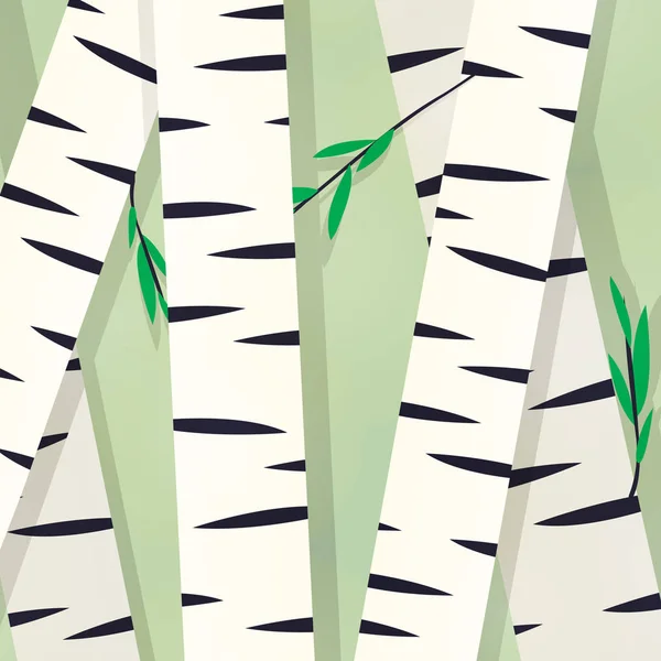 Background Illustration Stylized Bamboo Leaves — Stock Vector