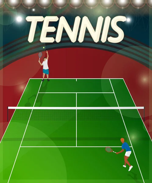 Mise en page tournoi de tennis — Image vectorielle