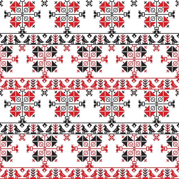 Broderie roumaine traditionnelle 22 — Image vectorielle