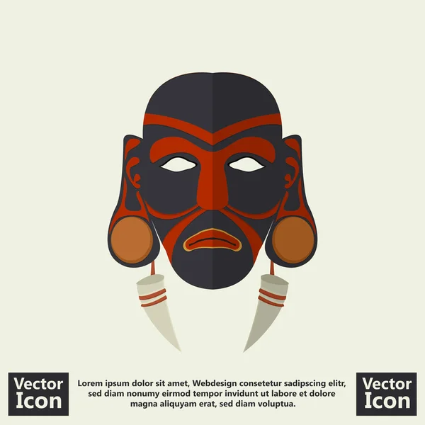 Máscara tribal símbolo 6 — Vector de stock