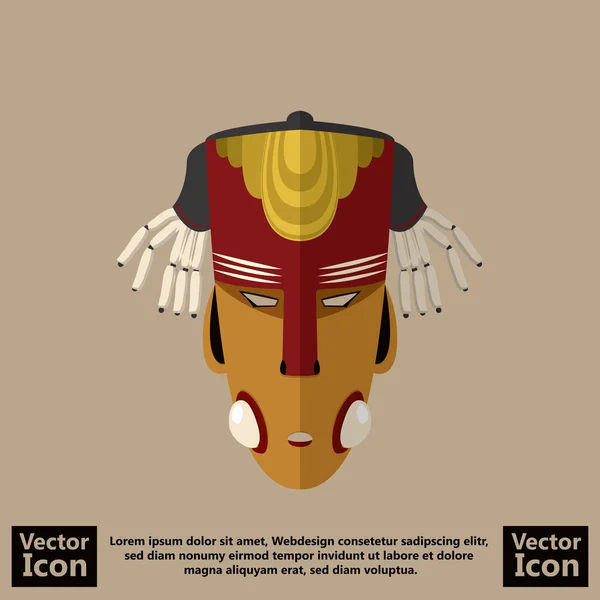 Máscara tribal símbolo 8 — Vector de stock