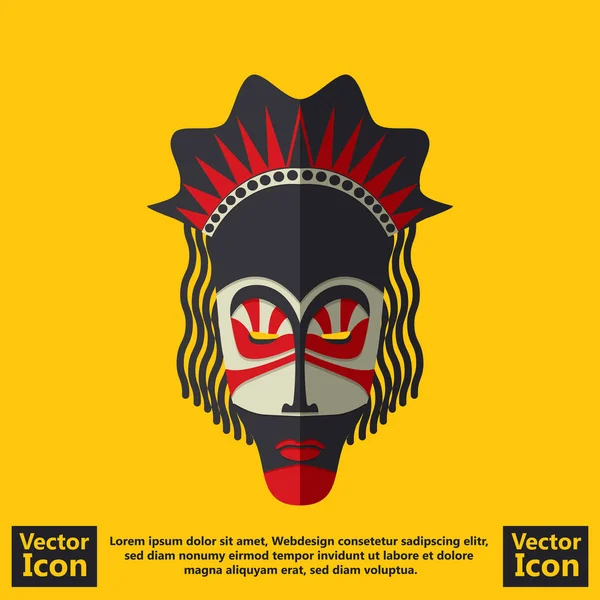 Máscara tribal símbolo 14 — Vector de stock