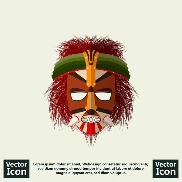 Máscara tribal símbolo 8 — Vector de stock