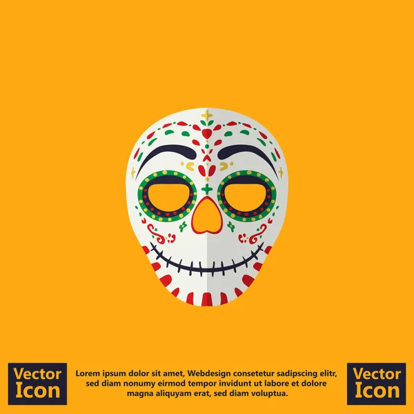 Máscara mexicana símbolo 3 — Vector de stock