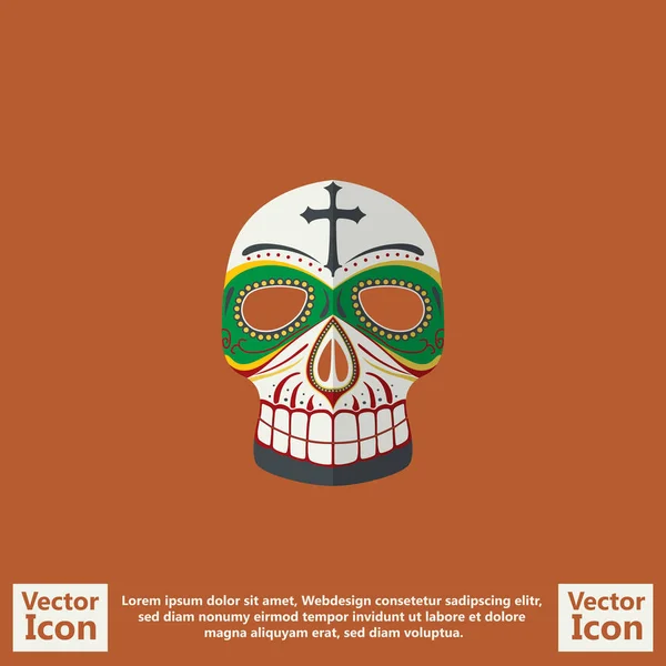 Máscara mexicana símbolo 4 — Vector de stock