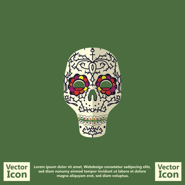 Máscara mexicana símbolo 7 — Vector de stock