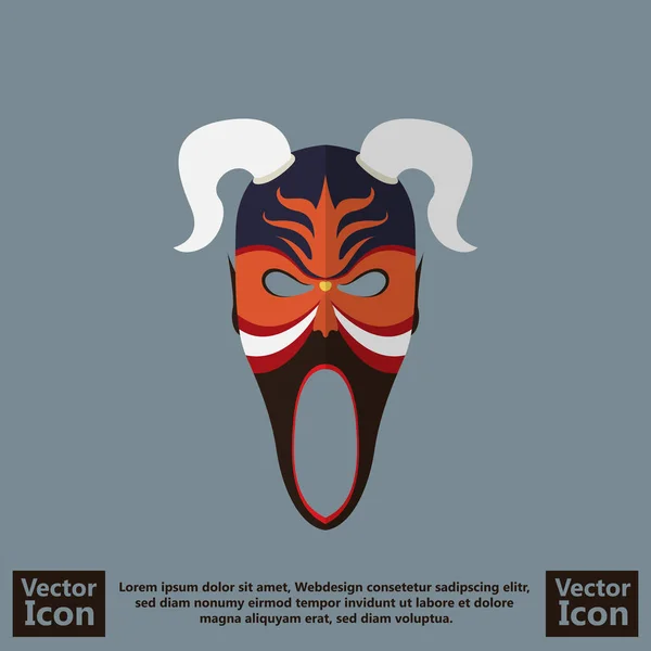 Máscara tribal símbolo — Vector de stock