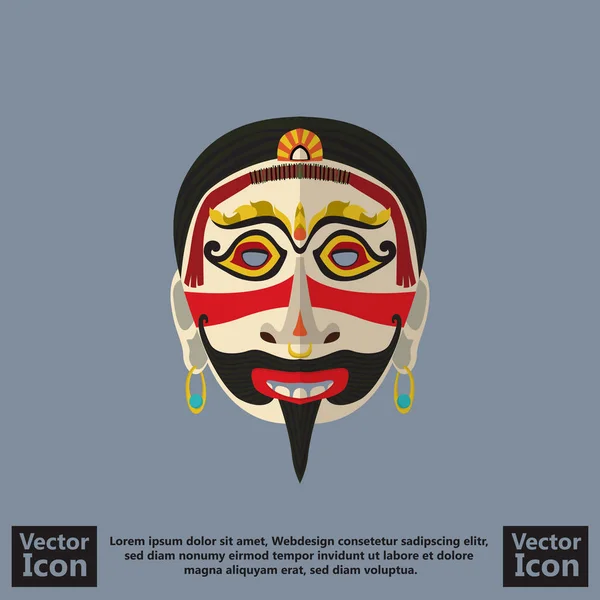 Símbolo de máscara tribal 24 —  Vetores de Stock