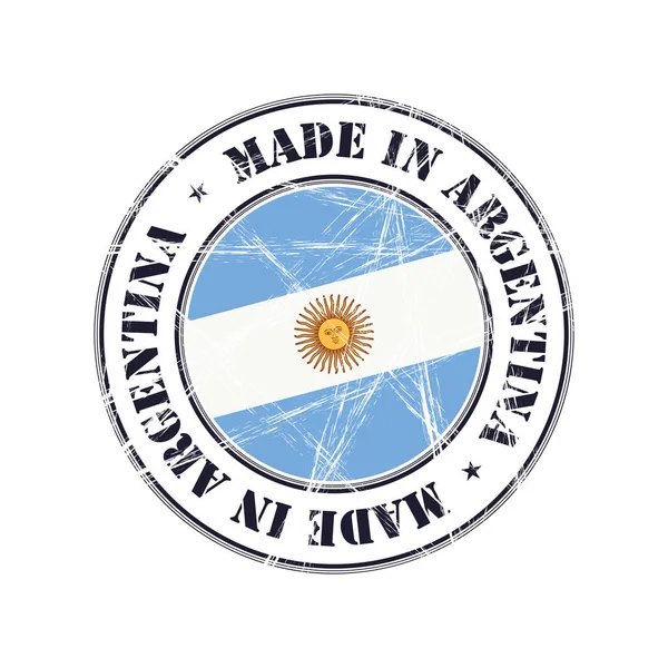 Fabriqué en Argentine tampon caoutchouc — Image vectorielle