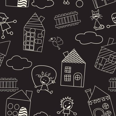 Tebeşir tahtası dikişsiz desen