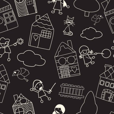 Dikişsiz tebeşir tahtası deseni