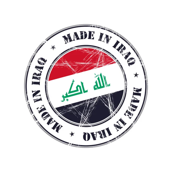 Made in Iraq rubber stamp — Stock Vector