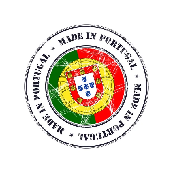 Fabriqué au Portugal tampon en caoutchouc — Image vectorielle