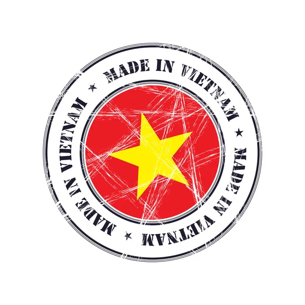 Hecho en Vietnam sello de goma — Vector de stock