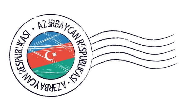 Azerbaycan grunge posta pulu — Stok Vektör