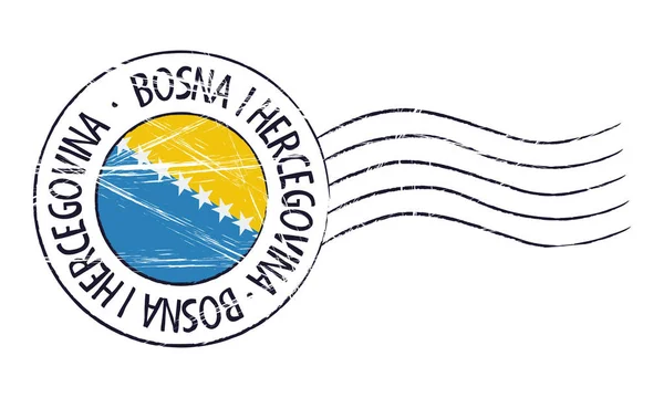 Боснія і Герцеговина «грандж» поштова марка — стоковий вектор