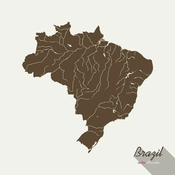 ब्राझील नकाशा — स्टॉक व्हेक्टर