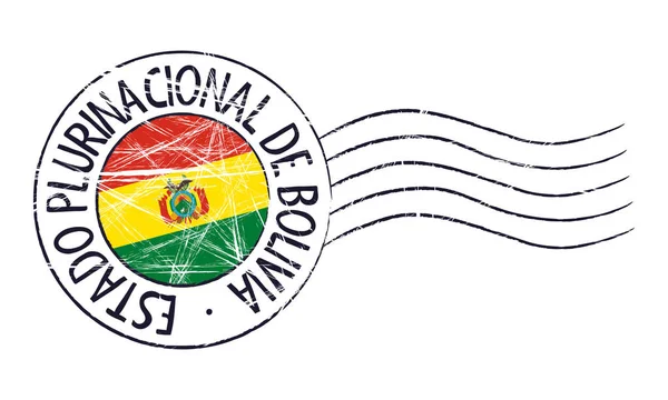 Timbre postal grunge Bolivie — Image vectorielle