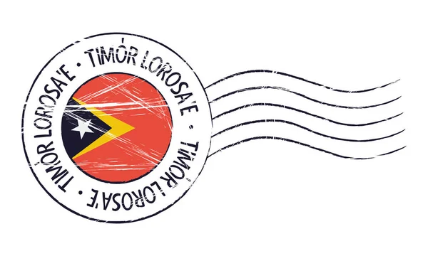 Carimbo postal grunge de Timor Leste — Vetor de Stock
