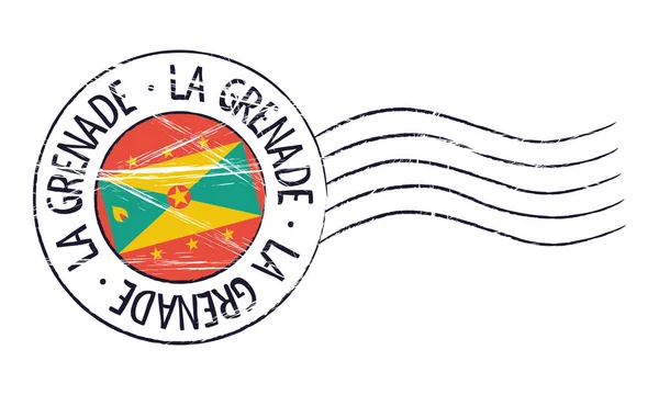 Grunge sello postal de Granada — Archivo Imágenes Vectoriales
