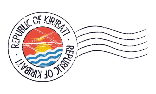 Sello postal Kiribati grunge — Archivo Imágenes Vectoriales