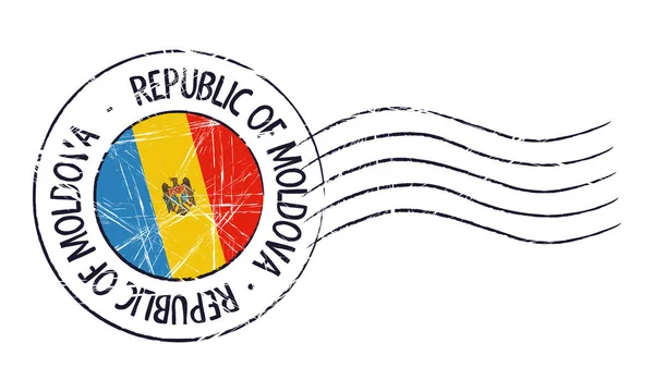 Moldavie timbre postal grunge — Image vectorielle