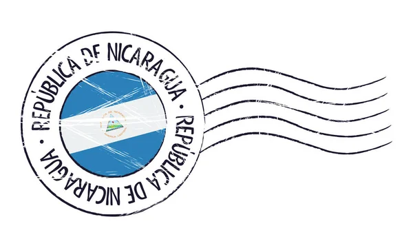 Nicaragua grunge sello postal — Archivo Imágenes Vectoriales
