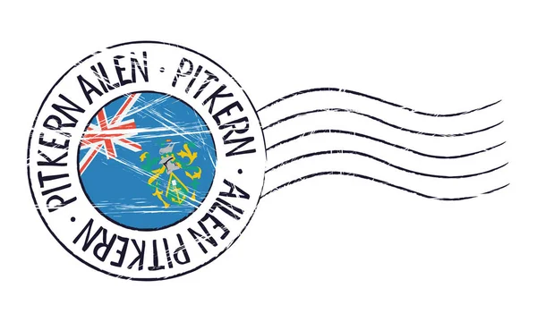 Pitcairn Islands francobollo postale grunge — Vettoriale Stock