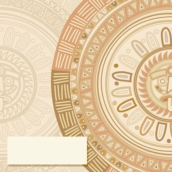 Cartão de símbolo do sol maia —  Vetores de Stock