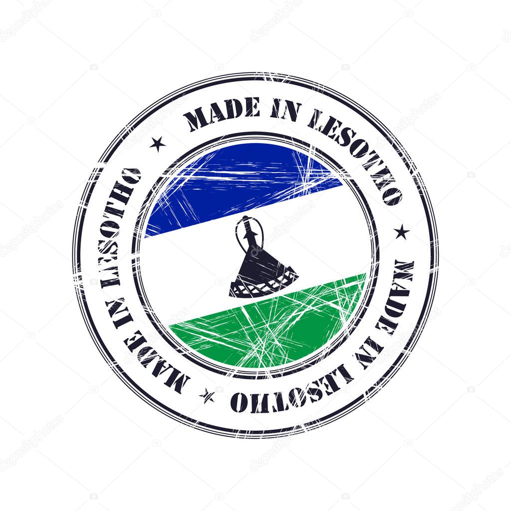 Made in Lesotho rubber stamp