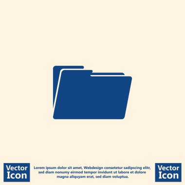 Düz stil klasör simgesi